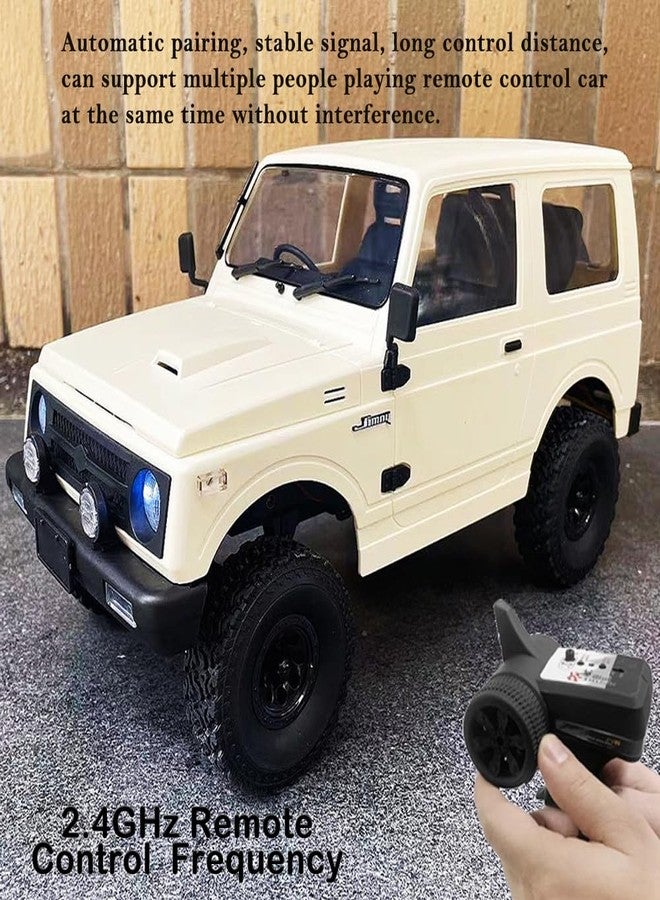 جوليرك شاحنة GoolRC RC، سيارة WPL C74 RC Crawler بمقياس 1/10، سيارة دفع رباعي لجميع التضاريس، سيارة تسلق تعمل بالتحكم عن بعد بتردد 2.4 جيجاهرتز مزودة بأضواء LED وبطاريتين للبالغين - Image 4